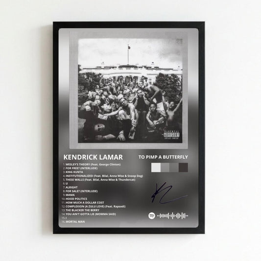 Kendrick Lamar - To Pimp A Butterfly Poster with Frame - Vibes DistrictKendrick Lamar - To Pimp A Butterfly Poster with Frame NeroVibes District