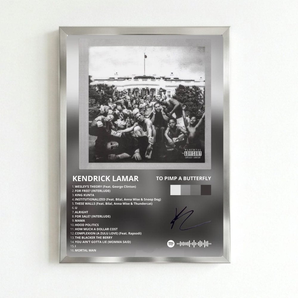 Kendrick Lamar - To Pimp A Butterfly Poster with Frame - Vibes DistrictKendrick Lamar - To Pimp A Butterfly Poster with Frame SilverVibes District