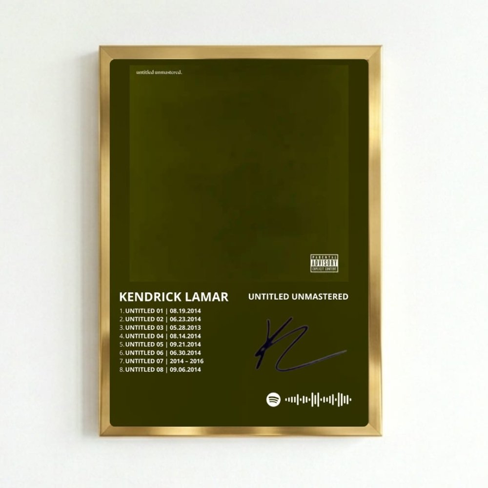 Kendrick Lamar - Untitled Unmastered Poster with Frame - Vibes DistrictKendrick Lamar - Untitled Unmastered Poster with Frame GoldVibes District