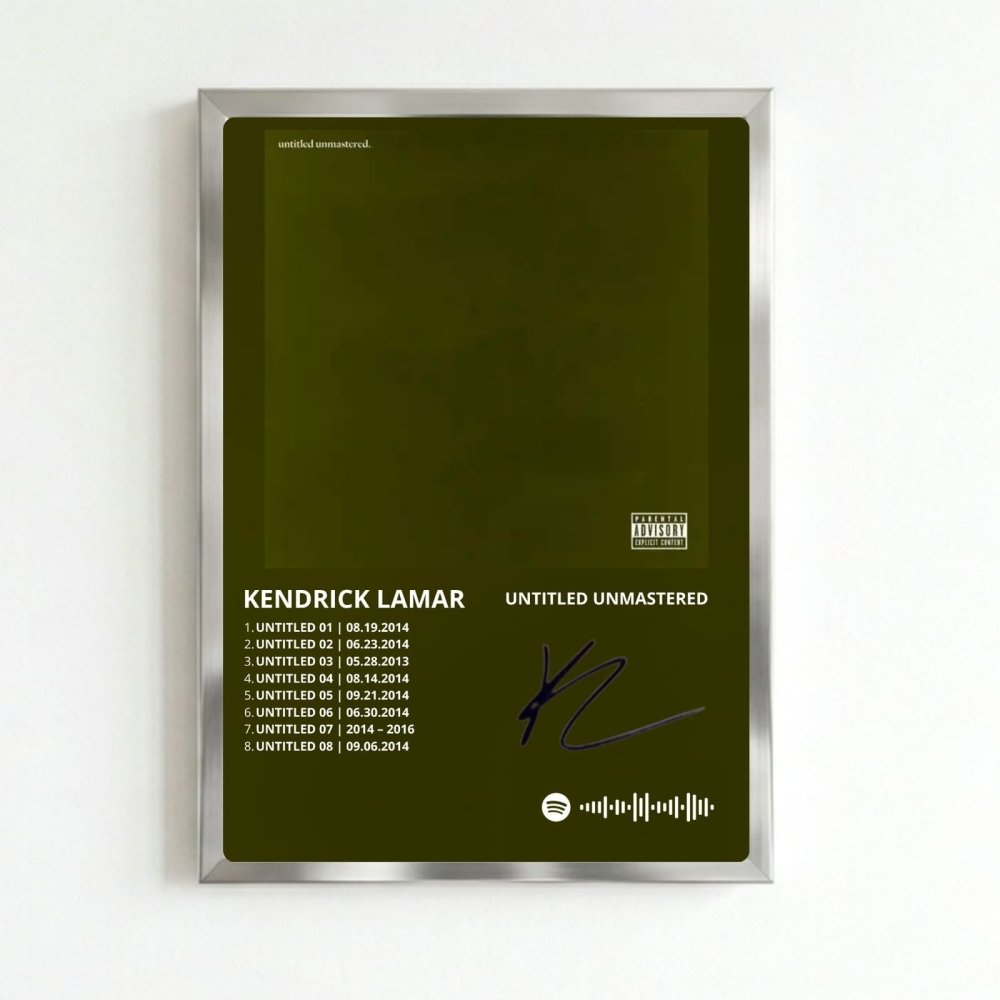 Kendrick Lamar - Untitled Unmastered Poster with Frame - Vibes DistrictKendrick Lamar - Untitled Unmastered Poster with Frame SilverVibes District
