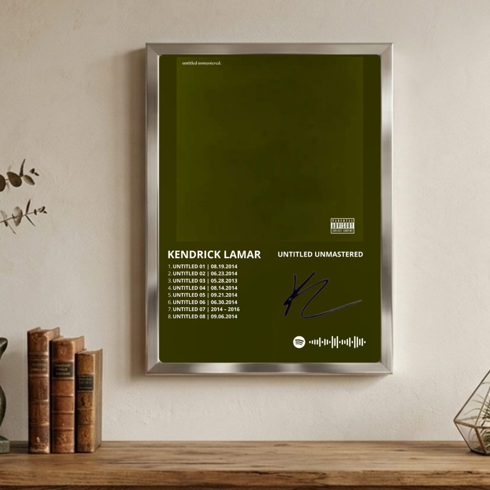 Kendrick Lamar - Untitled Unmastered Poster with Frame - Vibes DistrictKendrick Lamar - Untitled Unmastered Poster with Frame BiancoVibes District