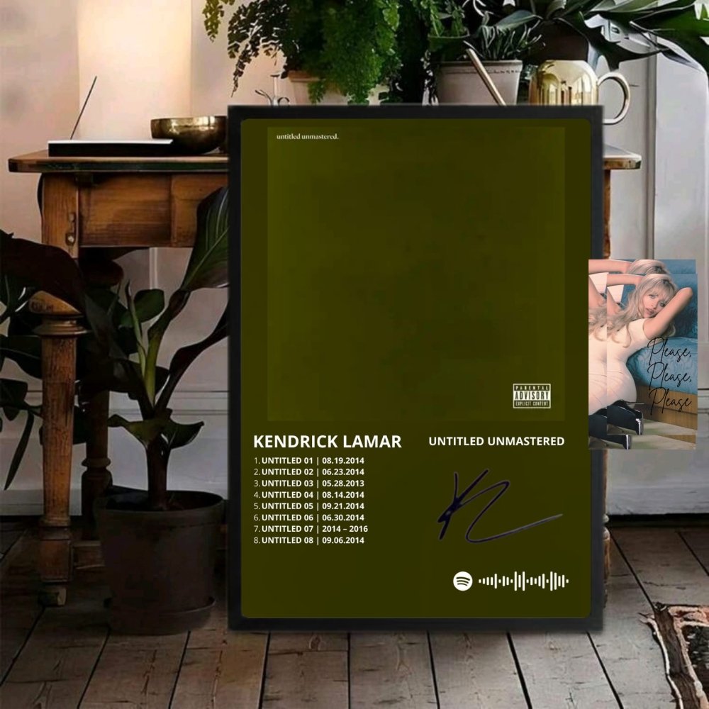Kendrick Lamar - Untitled Unmastered Poster with Frame - Vibes DistrictKendrick Lamar - Untitled Unmastered Poster with Frame BiancoVibes District