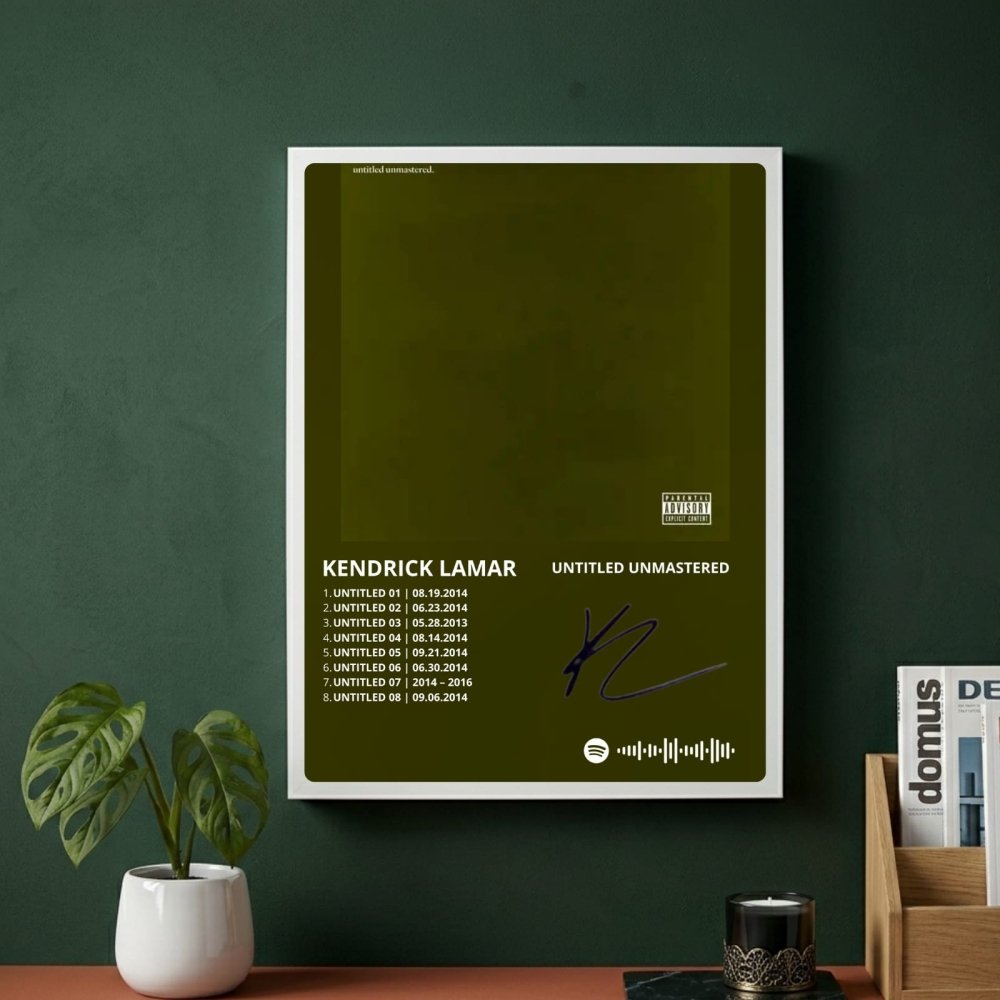 Kendrick Lamar - Untitled Unmastered Poster with Frame - Vibes DistrictKendrick Lamar - Untitled Unmastered Poster with Frame BiancoVibes District