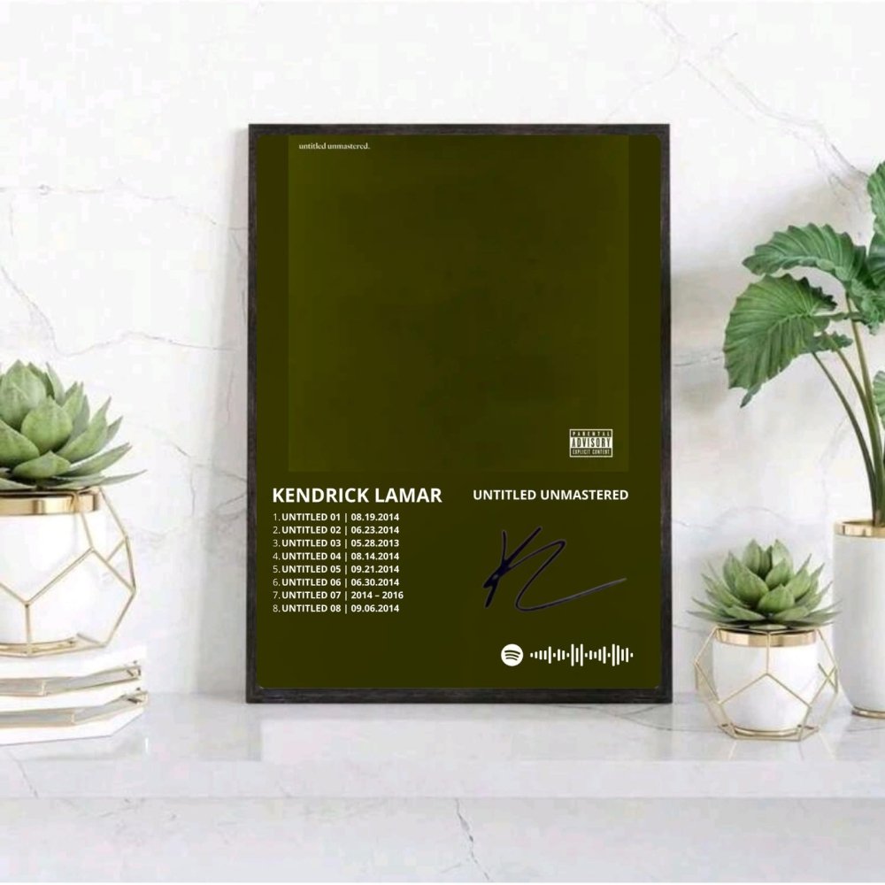 Kendrick Lamar - Untitled Unmastered Poster with Frame - Vibes DistrictKendrick Lamar - Untitled Unmastered Poster with Frame BiancoVibes District