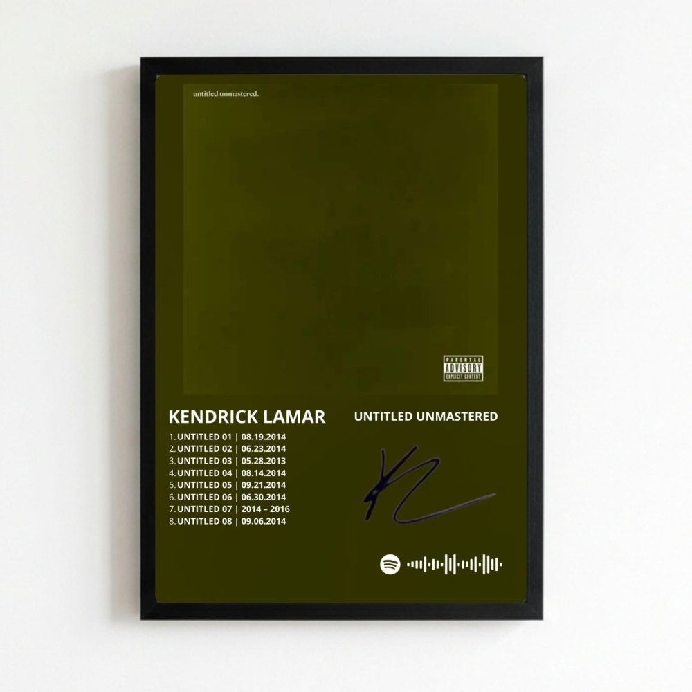 Kendrick Lamar - Untitled Unmastered Poster with Frame - Vibes DistrictKendrick Lamar - Untitled Unmastered Poster with Frame NeroVibes District