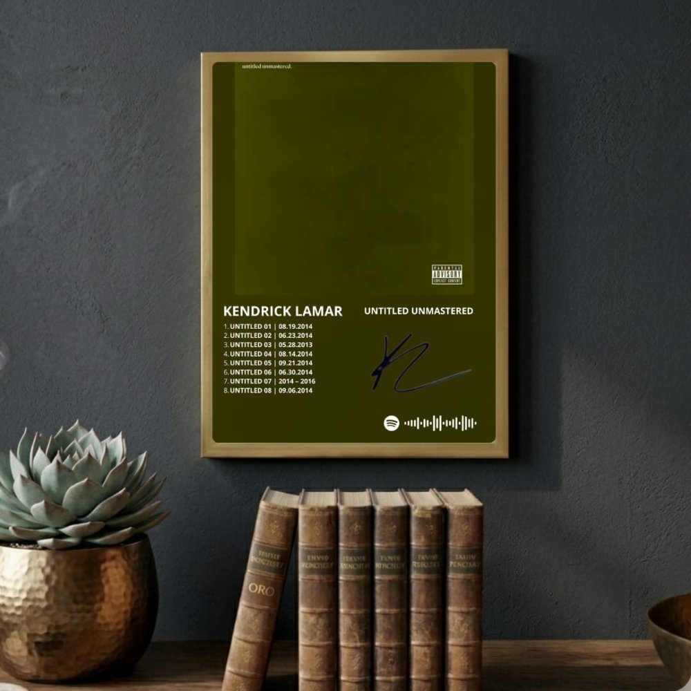Kendrick Lamar - Untitled Unmastered Poster with Frame - Vibes DistrictKendrick Lamar - Untitled Unmastered Poster with Frame BiancoVibes District