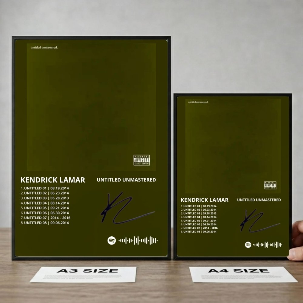 Kendrick Lamar - Untitled Unmastered Poster with Frame - Vibes DistrictKendrick Lamar - Untitled Unmastered Poster with Frame BiancoVibes District