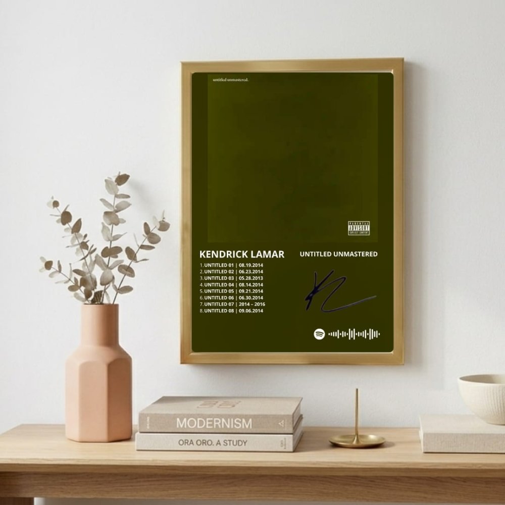 Kendrick Lamar - Untitled Unmastered Poster with Frame - Vibes DistrictKendrick Lamar - Untitled Unmastered Poster with Frame BiancoVibes District
