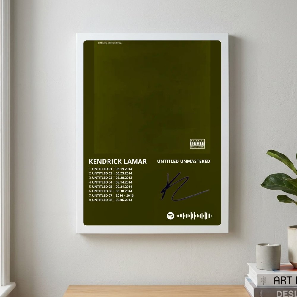 Kendrick Lamar - Untitled Unmastered Poster with Frame - Vibes DistrictKendrick Lamar - Untitled Unmastered Poster with Frame BiancoVibes District