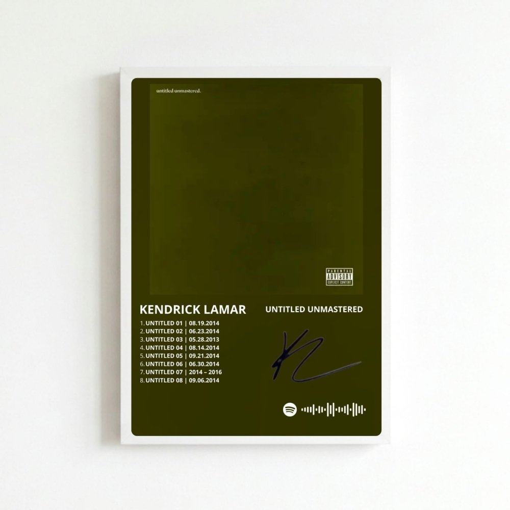 Kendrick Lamar - Untitled Unmastered Poster with Frame - Vibes DistrictKendrick Lamar - Untitled Unmastered Poster with Frame BiancoVibes District