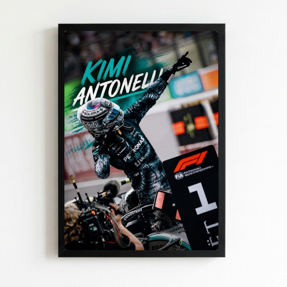 kimi antonelli mercedes f1 - Vibes Districtkimi antonelli mercedes f1 poster NeroVibes District