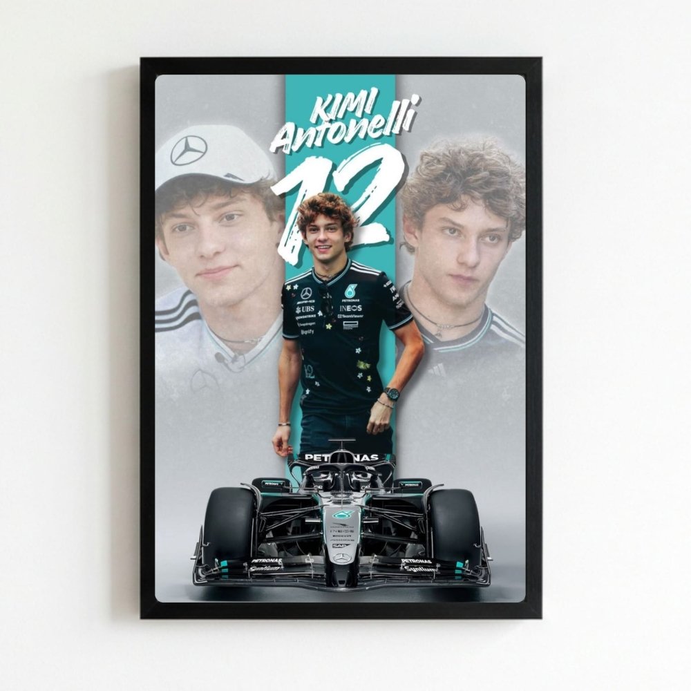 kimi antonelli mercedes f1 - Vibes Districtkimi antonelli mercedes f1 poster NeroVibes District