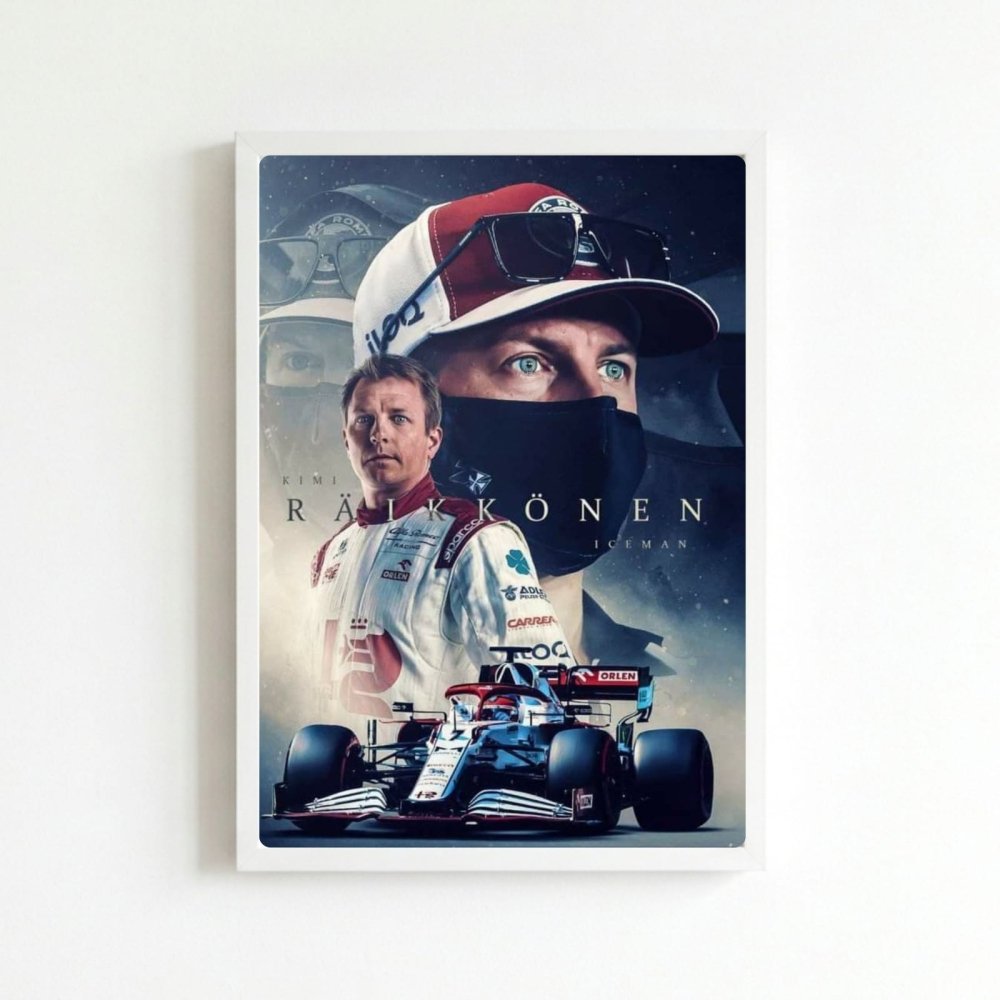 Kimi Raikkonen, ferrari f1 - Vibes DistrictKimi Raikkonen, ferrari f1 poster BiancoVibes District