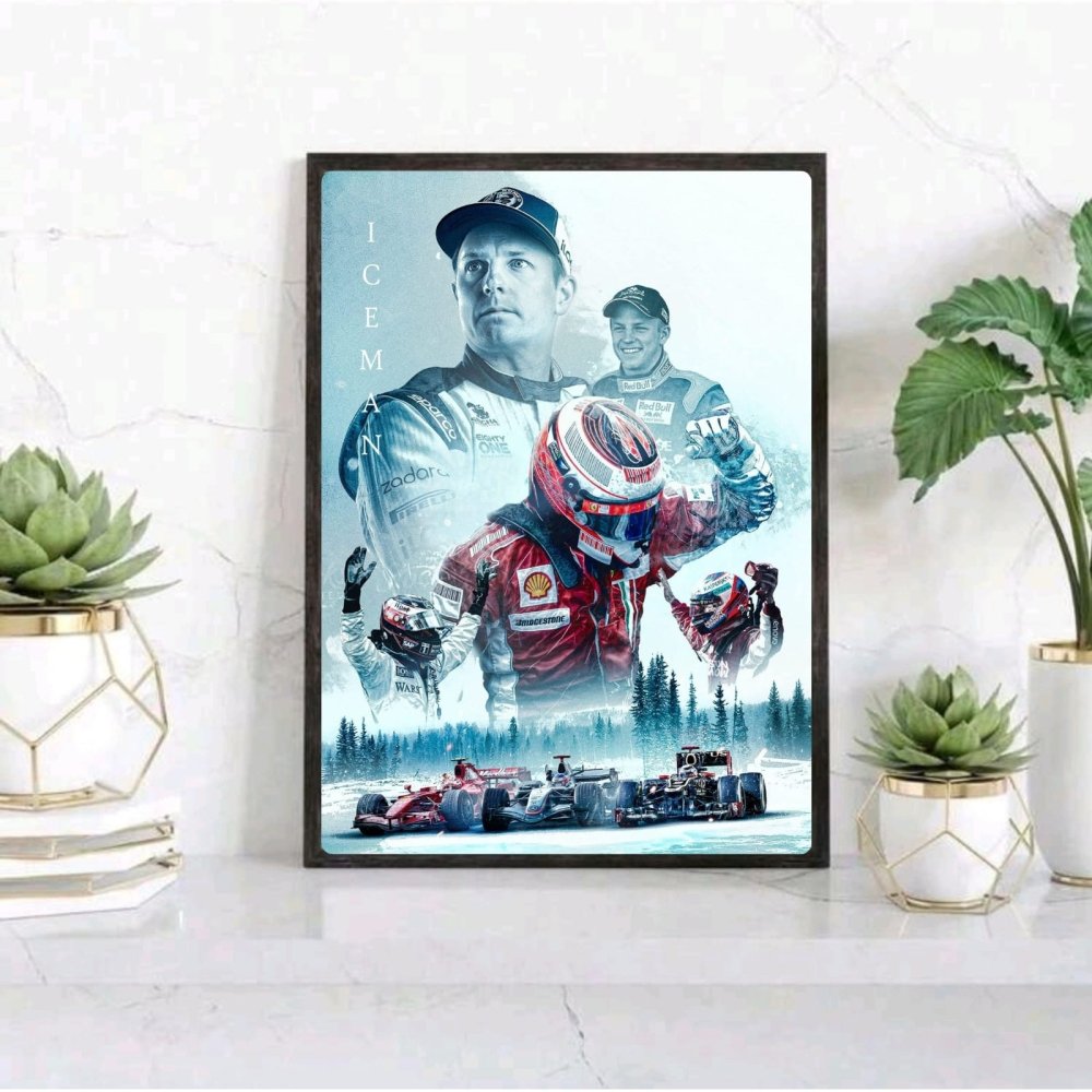 Kimi Raikkonen, ferrari f1 - Vibes DistrictKimi Raikkonen, ferrari f1 poster GoldVibes District