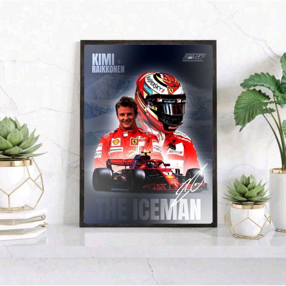 Kimi Raikkonen, ferrari f1 - Vibes DistrictKimi Raikkonen, ferrari f1 poster GoldVibes District