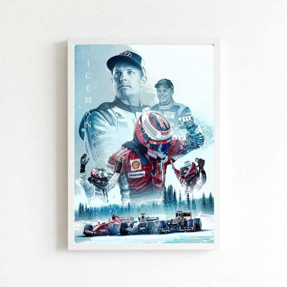 Kimi Raikkonen, ferrari f1 - Vibes DistrictKimi Raikkonen, ferrari f1 poster BiancoVibes District