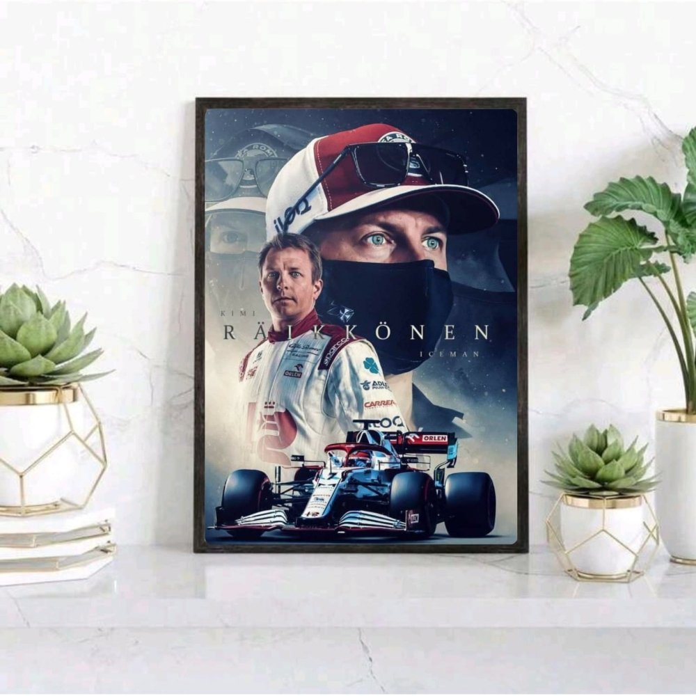 Kimi Raikkonen, ferrari f1 - Vibes DistrictKimi Raikkonen, ferrari f1 poster GoldVibes District