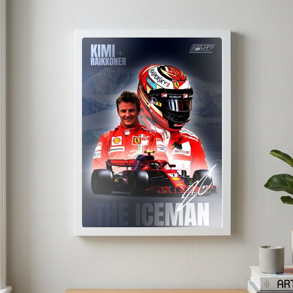 Kimi Raikkonen, ferrari f1 - Vibes DistrictKimi Raikkonen, ferrari f1 poster GoldVibes District