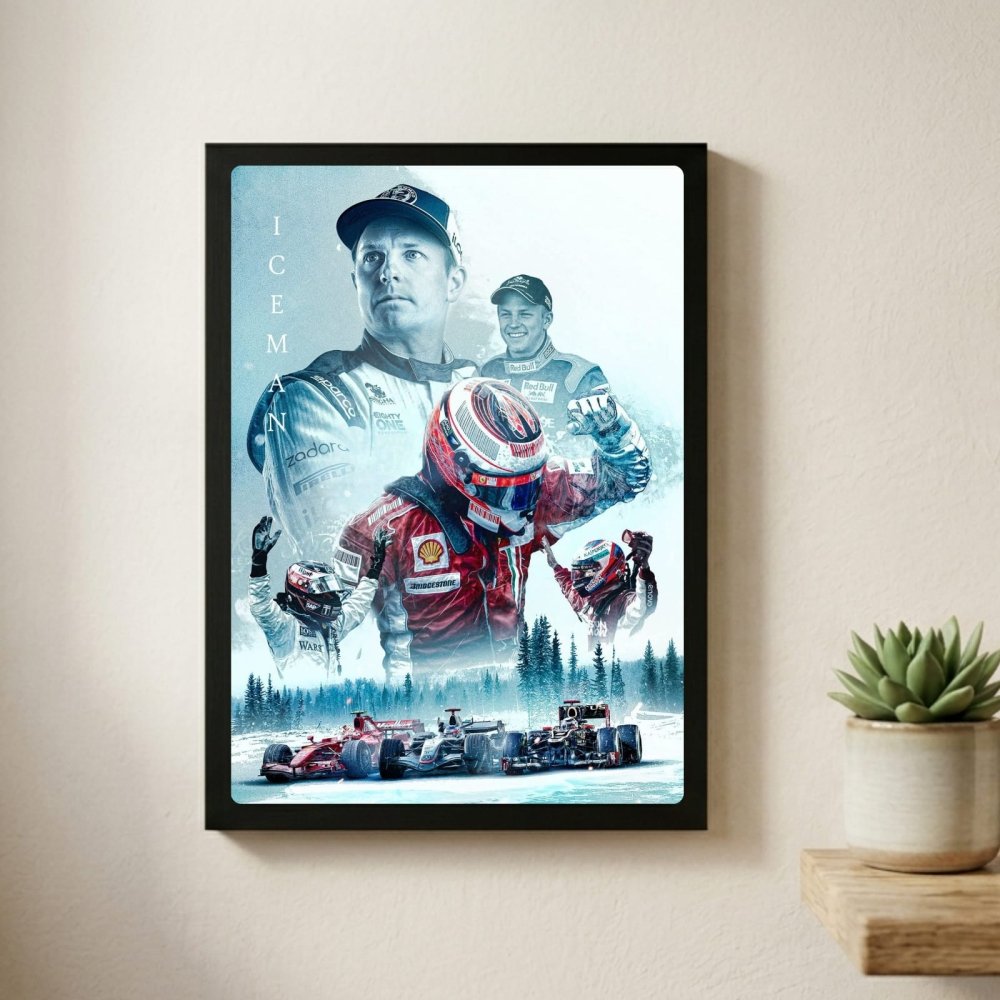 Kimi Raikkonen, ferrari f1 - Vibes DistrictKimi Raikkonen, ferrari f1 poster GoldVibes District
