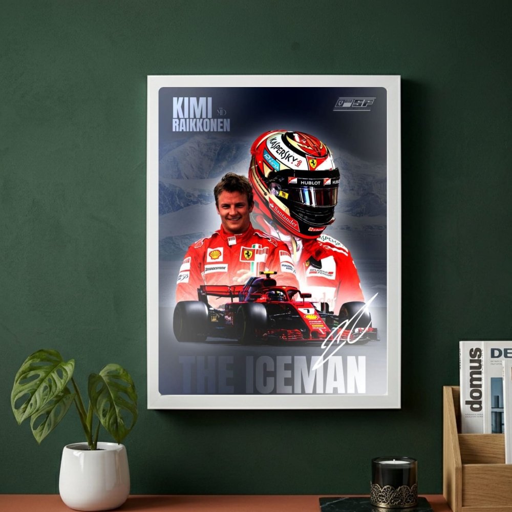Kimi Raikkonen, ferrari f1 - Vibes DistrictKimi Raikkonen, ferrari f1 poster GoldVibes District