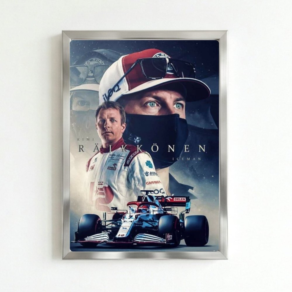 Kimi Raikkonen, ferrari f1 - Vibes DistrictKimi Raikkonen, ferrari f1 poster SilverVibes District