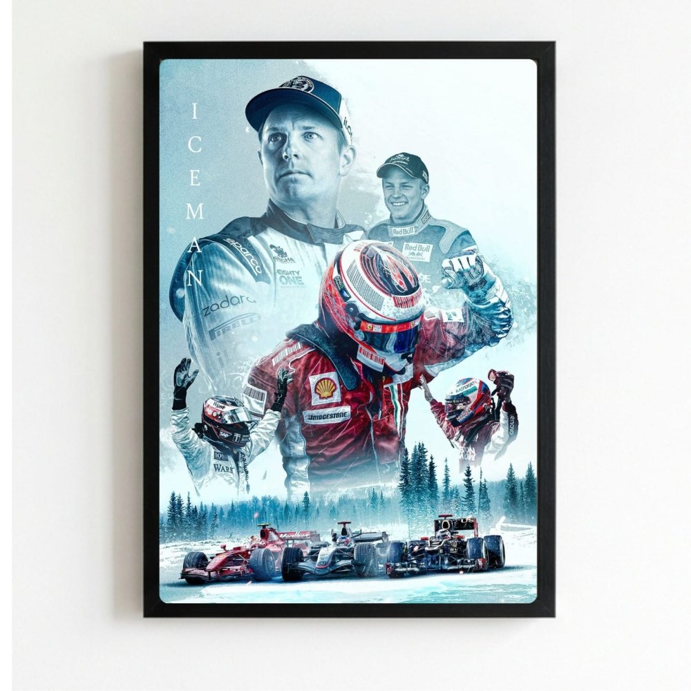Kimi Raikkonen, ferrari f1 - Vibes DistrictKimi Raikkonen, ferrari f1 poster NeroVibes District