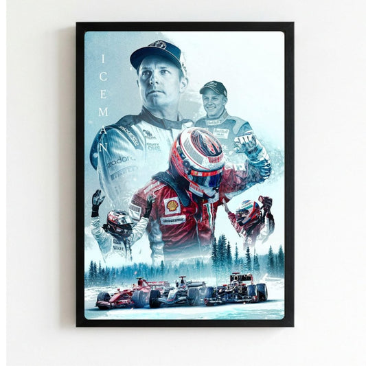 Kimi Raikkonen, ferrari f1 - Vibes DistrictKimi Raikkonen, ferrari f1 poster NeroVibes District
