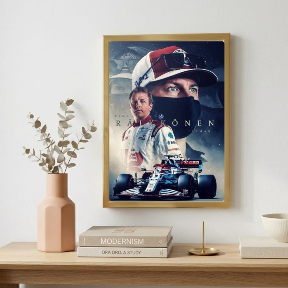 Kimi Raikkonen, ferrari f1 - Vibes DistrictKimi Raikkonen, ferrari f1 poster GoldVibes District