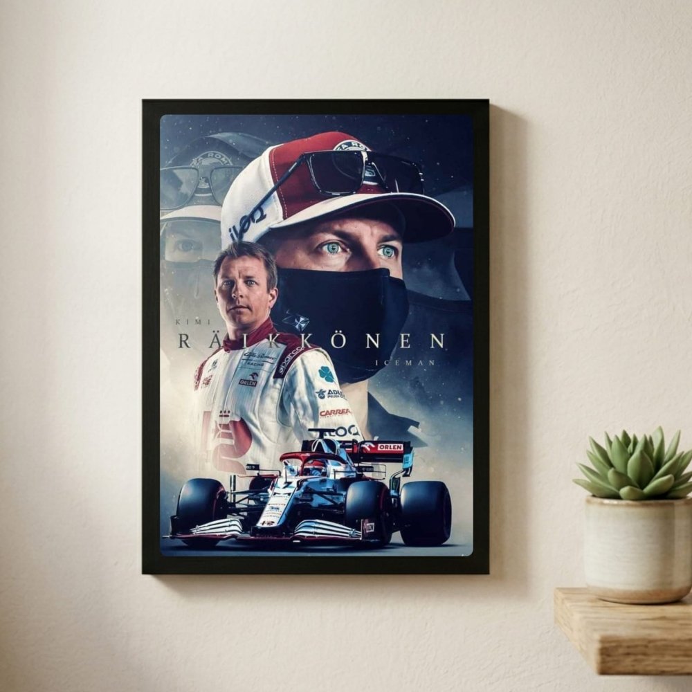 Kimi Raikkonen, ferrari f1 - Vibes DistrictKimi Raikkonen, ferrari f1 poster GoldVibes District