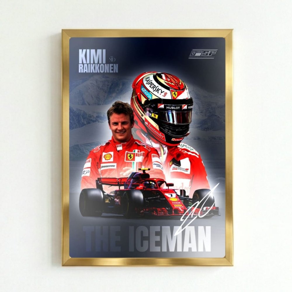 Kimi Raikkonen, ferrari f1 - Vibes DistrictKimi Raikkonen, ferrari f1 poster GoldVibes District