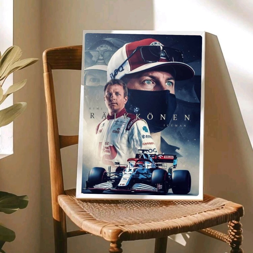 Kimi Raikkonen, ferrari f1 - Vibes DistrictKimi Raikkonen, ferrari f1 poster GoldVibes District