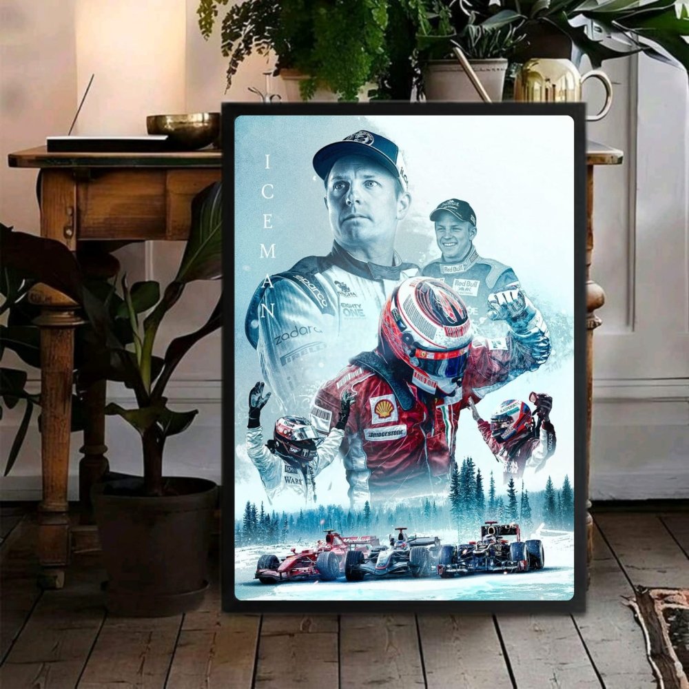 Kimi Raikkonen, ferrari f1 - Vibes DistrictKimi Raikkonen, ferrari f1 poster GoldVibes District