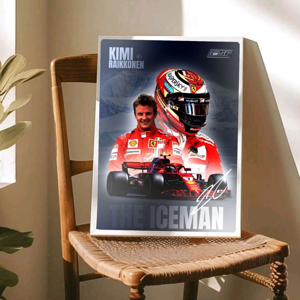 Kimi Raikkonen, ferrari f1 - Vibes DistrictKimi Raikkonen, ferrari f1 poster GoldVibes District