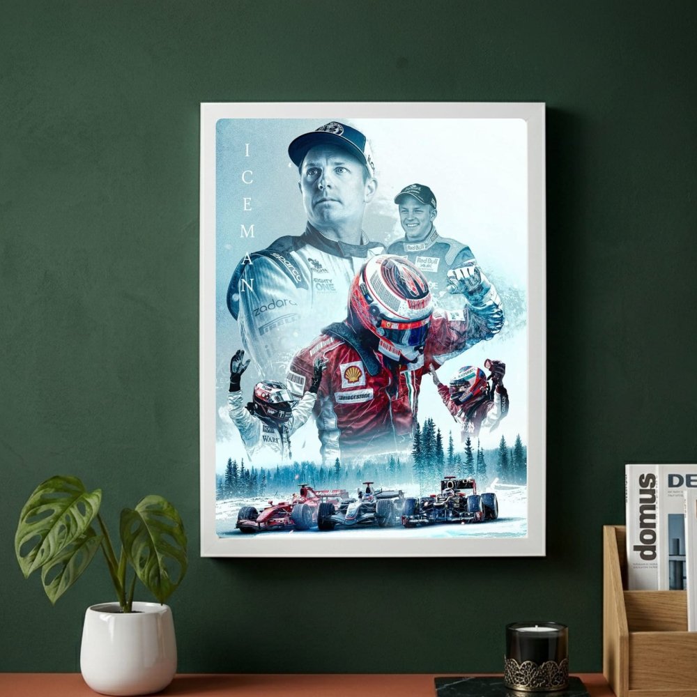 Kimi Raikkonen, ferrari f1 - Vibes DistrictKimi Raikkonen, ferrari f1 poster GoldVibes District
