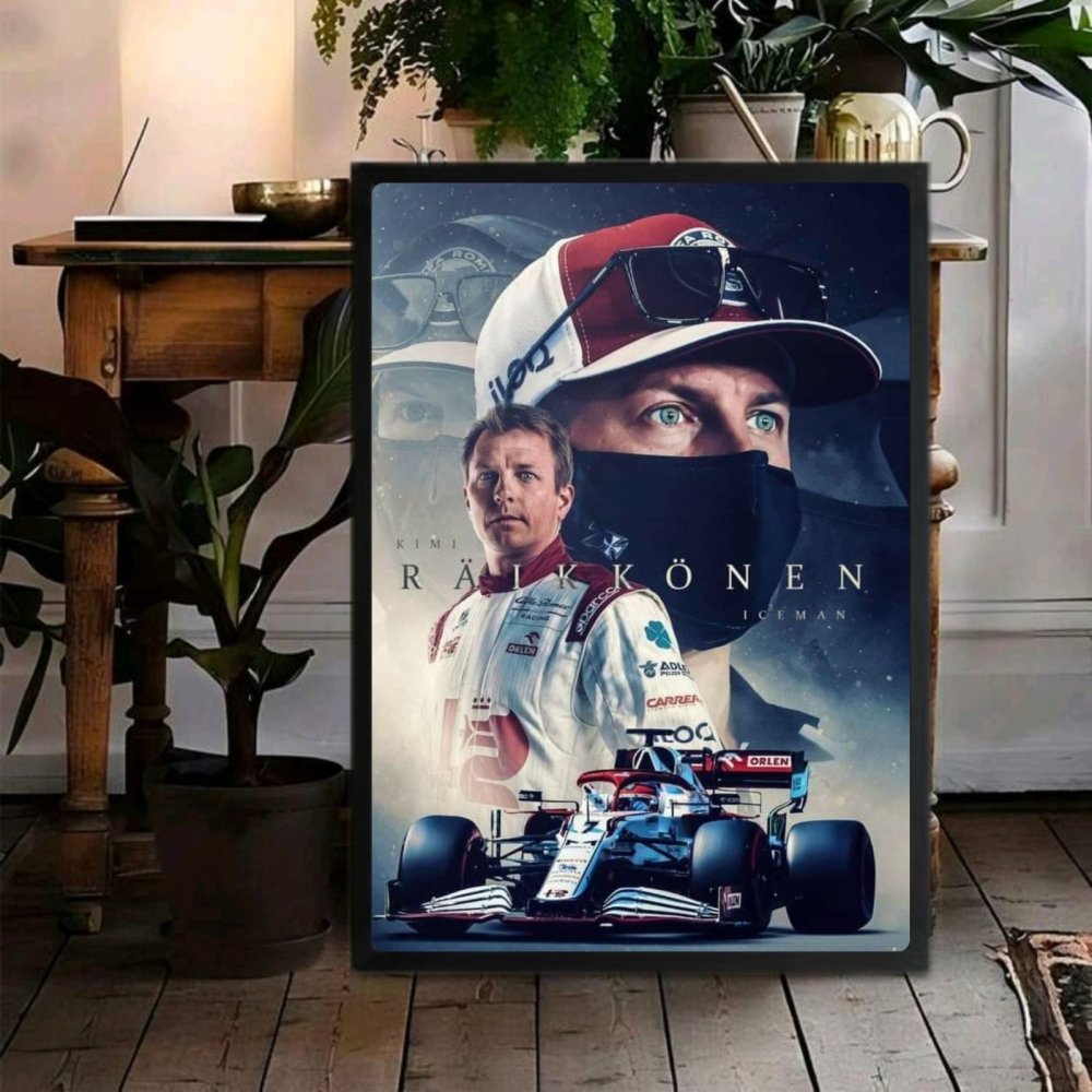 Kimi Raikkonen, ferrari f1 - Vibes DistrictKimi Raikkonen, ferrari f1 poster GoldVibes District