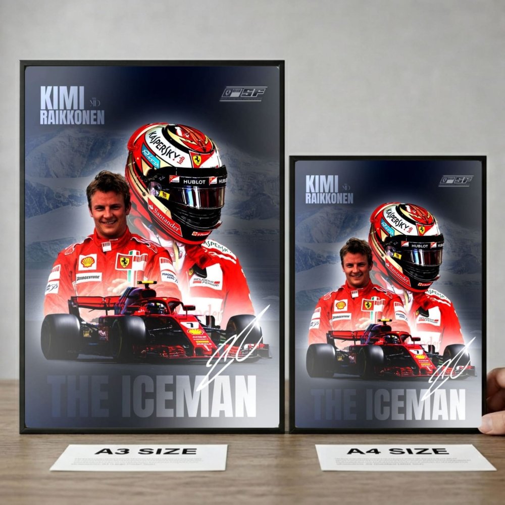 Kimi Raikkonen, ferrari f1 - Vibes DistrictKimi Raikkonen, ferrari f1 poster GoldVibes District