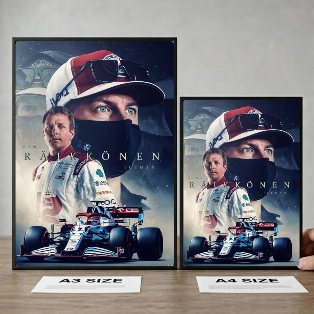 Kimi Raikkonen, ferrari f1 - Vibes DistrictKimi Raikkonen, ferrari f1 poster GoldVibes District