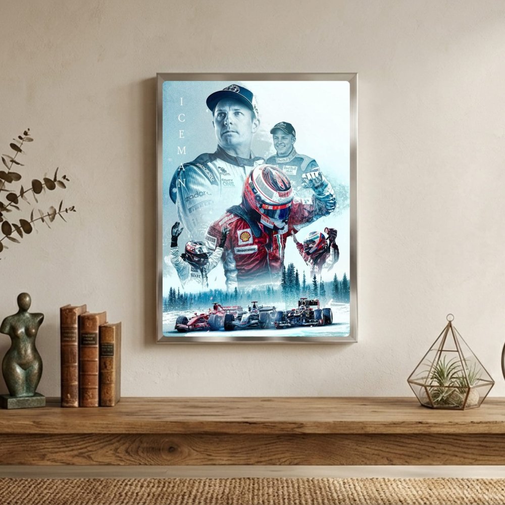 Kimi Raikkonen, ferrari f1 - Vibes DistrictKimi Raikkonen, ferrari f1 poster GoldVibes District