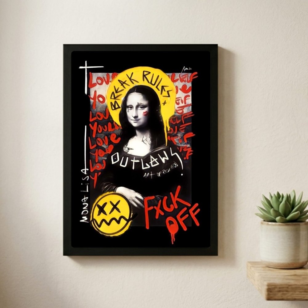 La Gioconda - Mona Lisa Poster with Frame - Vibes DistrictLa Gioconda - Mona Lisa Poster with Frame poster BiancoVibes District