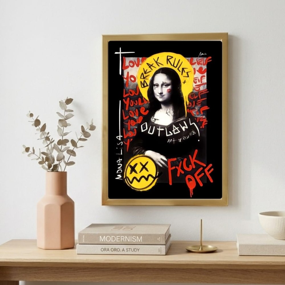 La Gioconda - Mona Lisa Poster with Frame - Vibes DistrictLa Gioconda - Mona Lisa Poster with Frame poster BiancoVibes District