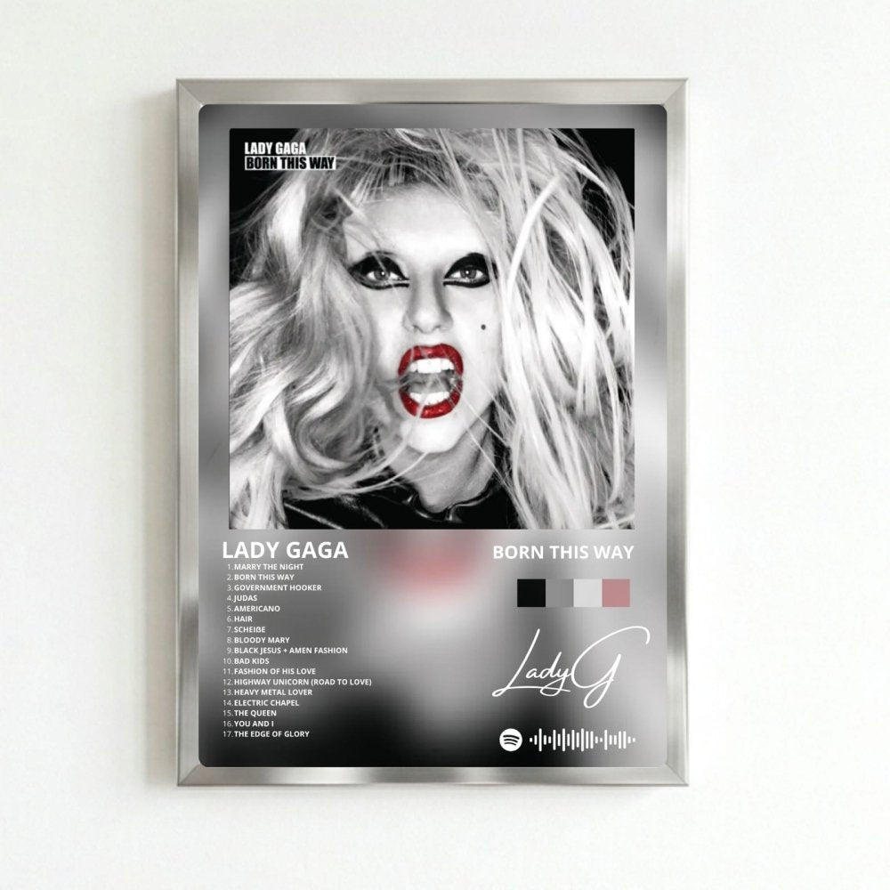 Lady Gaga - Born This Way Poster with Frame - Vibes DistrictLady Gaga - Born This Way Poster with Frame poster SilverVibes District