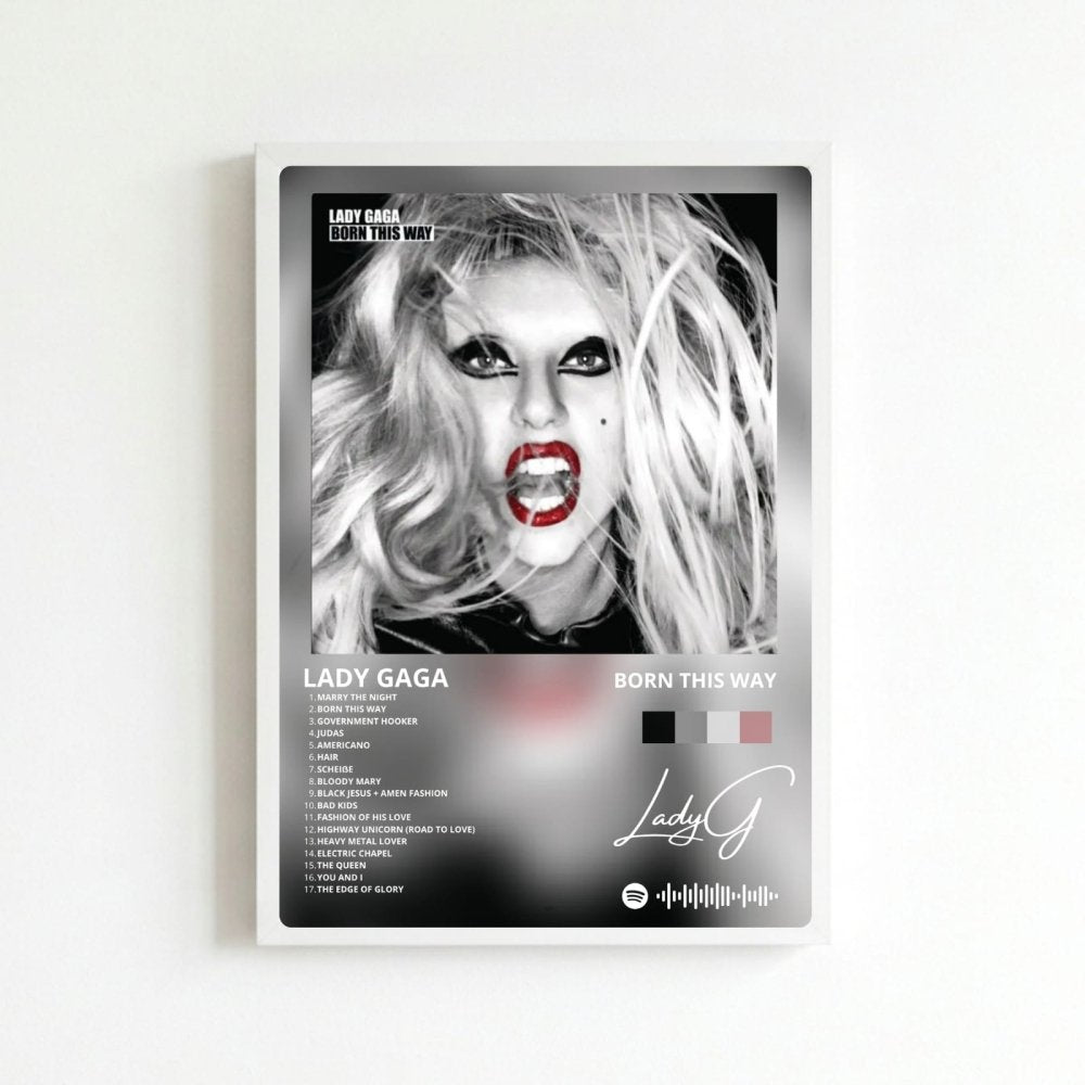 Lady Gaga - Born This Way Poster with Frame - Vibes DistrictLady Gaga - Born This Way Poster with Frame poster BiancoVibes District