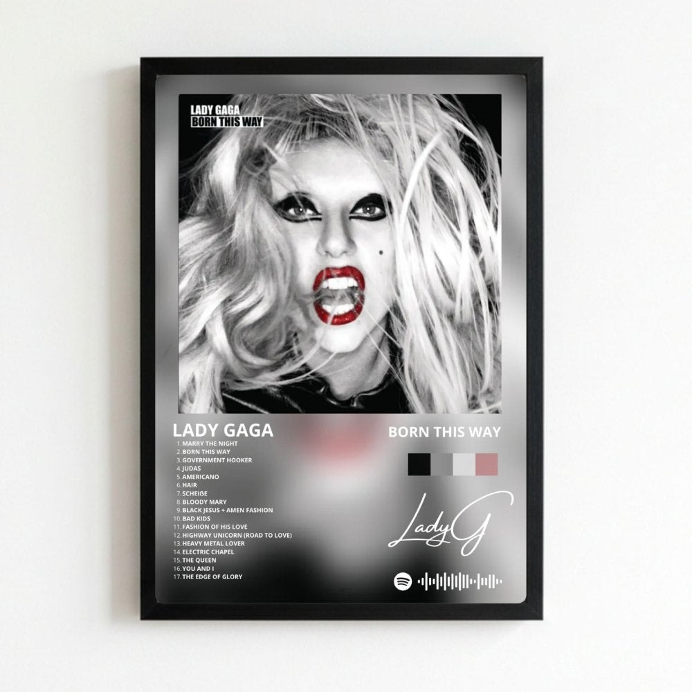 Lady Gaga - Born This Way Poster with Frame - Vibes DistrictLady Gaga - Born This Way Poster with Frame poster NeroVibes District