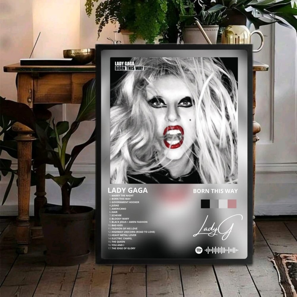 Lady Gaga - Born This Way Poster with Frame - Vibes DistrictLady Gaga - Born This Way Poster with Frame poster BiancoVibes District