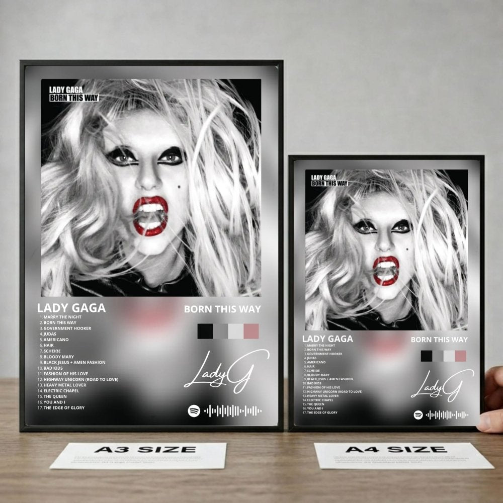 Lady Gaga - Born This Way Poster with Frame - Vibes DistrictLady Gaga - Born This Way Poster with Frame poster BiancoVibes District