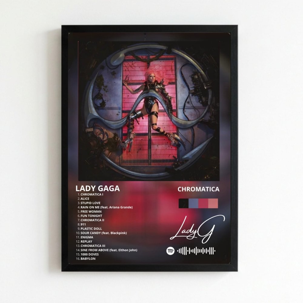 Lady Gaga - Chromatica Poster with Frame - Vibes DistrictLady Gaga - Chromatica Poster with Frame poster NeroVibes District