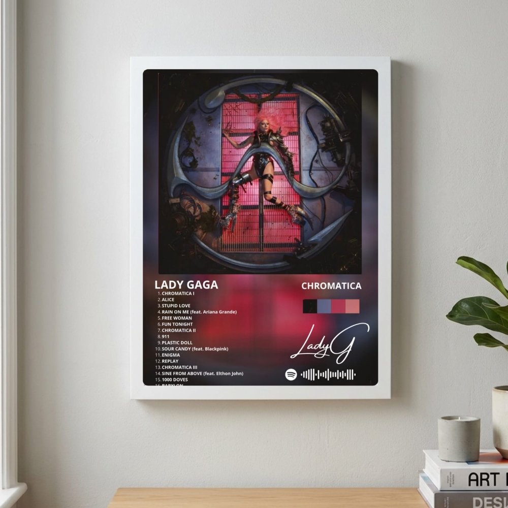 Lady Gaga - Chromatica Poster with Frame - Vibes DistrictLady Gaga - Chromatica Poster with Frame poster SilverVibes District
