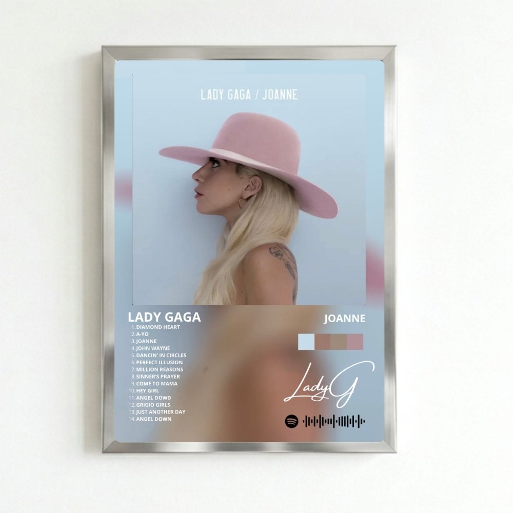 Lady Gaga - Joanne Poster with Frame - Vibes DistrictLady Gaga - Joanne Poster with Frame poster SilverVibes District