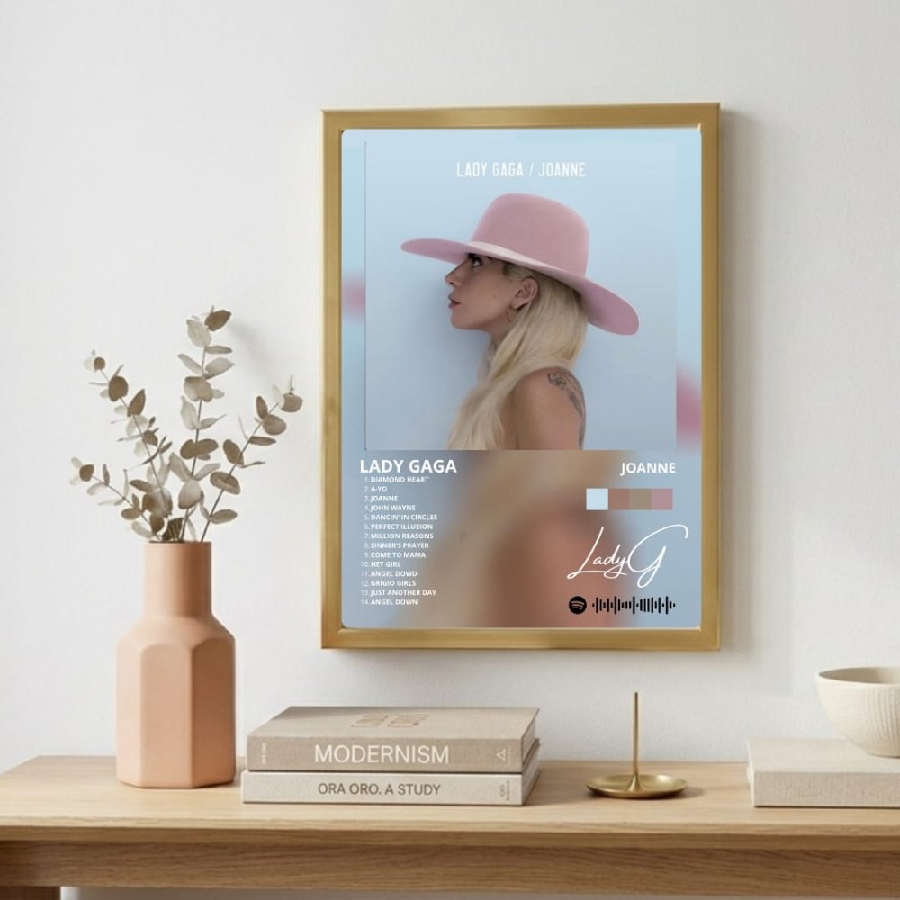Lady Gaga - Joanne Poster with Frame - Vibes DistrictLady Gaga - Joanne Poster with Frame poster GoldVibes District