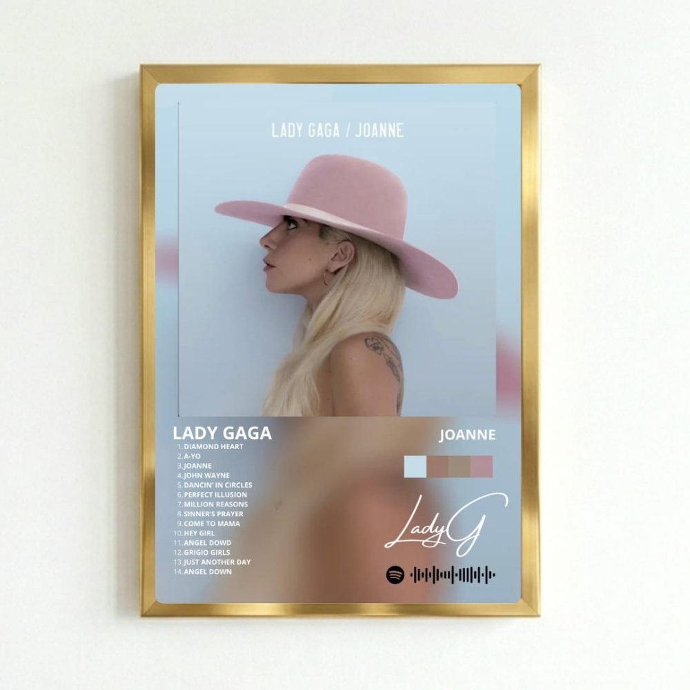 Lady Gaga - Joanne Poster with Frame - Vibes DistrictLady Gaga - Joanne Poster with Frame poster GoldVibes District